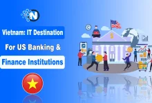 Vietnam fintech development center with engineers working on digital banking systems
