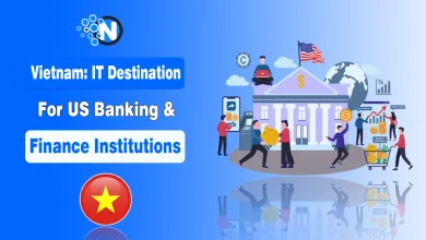 Vietnam fintech development center with engineers working on digital banking systems