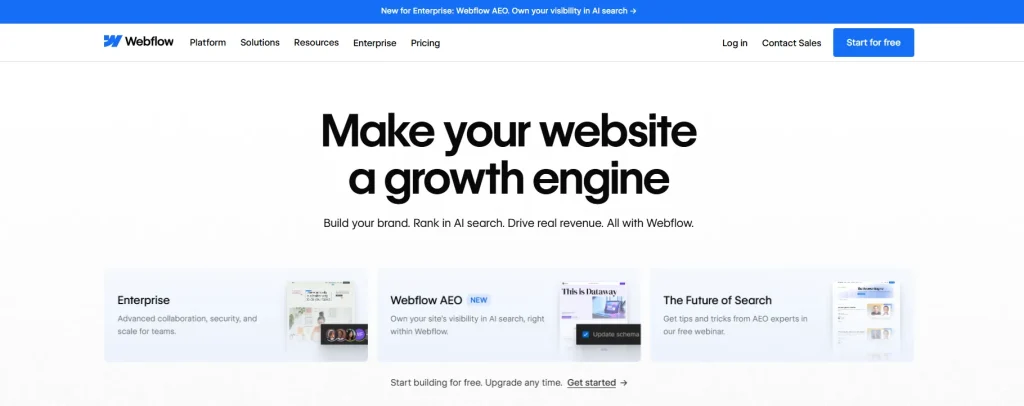 Screenshot of Webflow by NogenTech