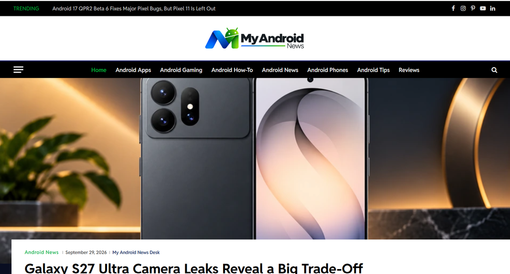 Home Page of MyAndroidNews