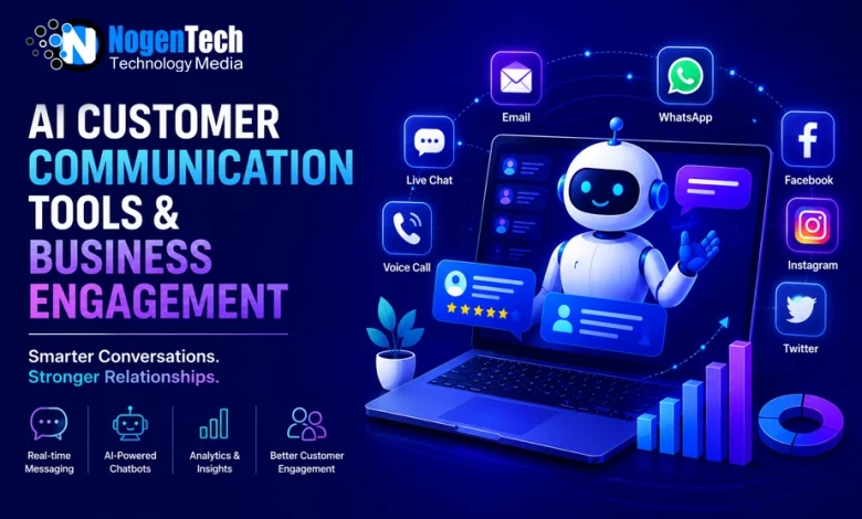 Illustration of AI Customer Communication Tools for better Business Engagement