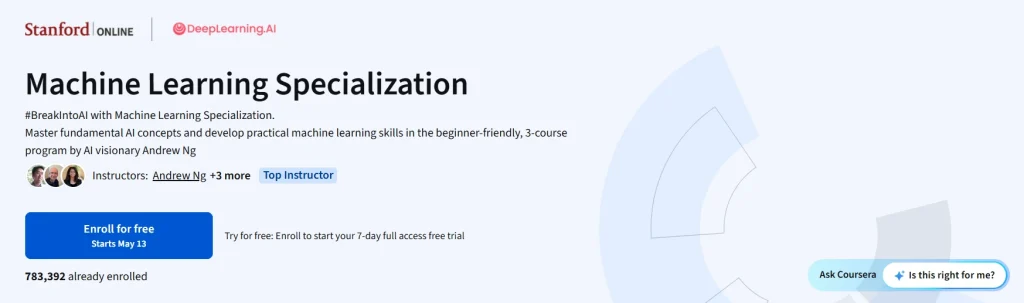 Andrew Ng Machine Learning Specialization