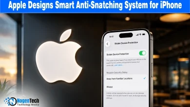 Apple smart anti-snatching system Stolen Device Protection iPhone banner for NogenTech.