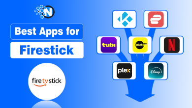 NogenTech graphic showing the text Best Apps for Firestick alongside popular streaming app logos and the Amazon Fire TV Stick logo.