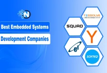 Illustration with logos of 5 Best Embedded Systems Development Companies