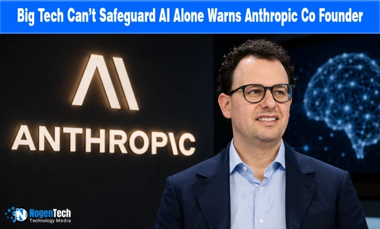 Anthropic co-founder Jack Clark AI safety warning banner with NogenTech logo.