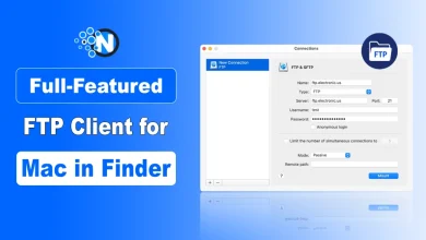 Illustration of Full-Featured FTP Client for Mac in Finder