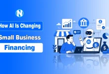 Illustration of using AI tools in business financing