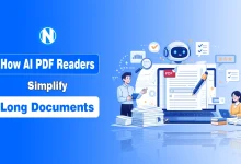 Illustration of girla and boy using AI PDF Readers Simplify Long Documents