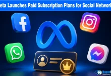 Meta paid subscription plans banner for NogenTech showing social media logos and premium crown badge.