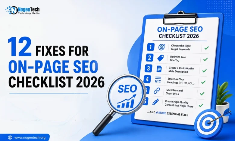 12 fixes for on-page SEO checklist 2026 Feature Image
