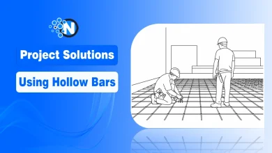 Illustration of construction workers using Hollow Bars
