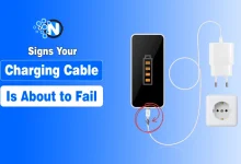 Illustration of a faulty charger with heading "Signs Your Charging Cable Is About to Fail"