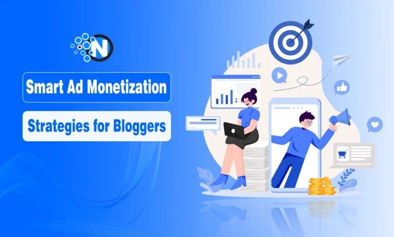 Illustration of bloggers working on Ad Monetization strategy