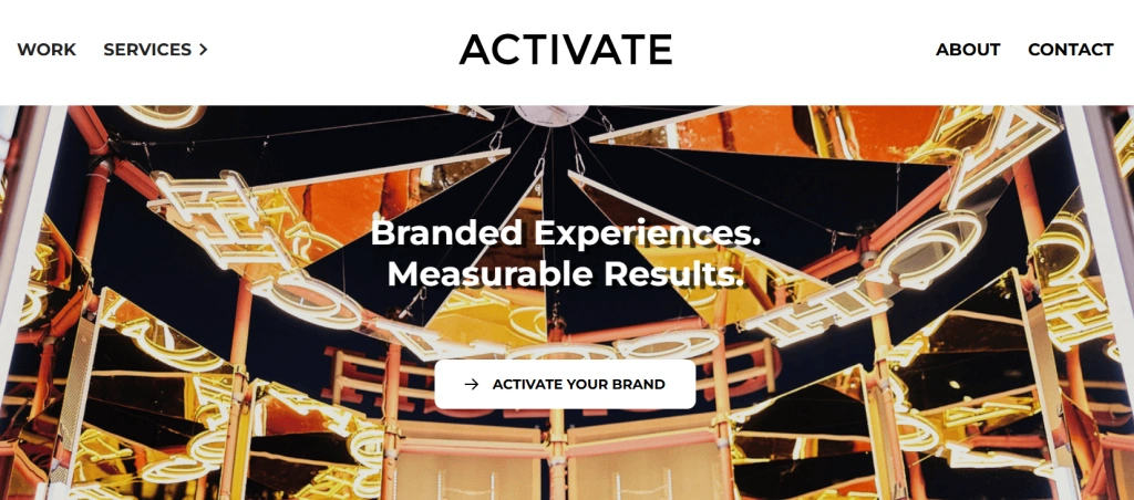 Screenshot of Activate Inc. homepage by NogenTech