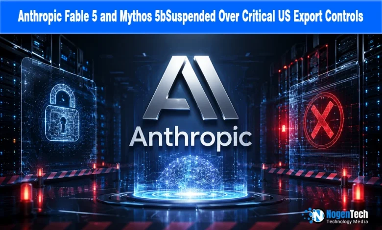 Anthropic Fable 5 and Mythos 5b Suspended Over Critical US Export Controls news banner for NogenTech.