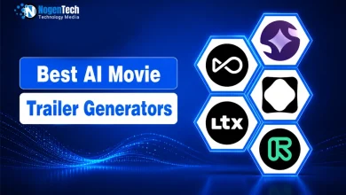 Best AI Movie Trailer Generators guide banner for NogenTech.