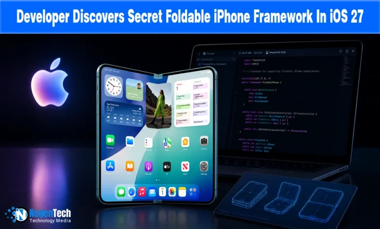 Developer Discovers Secret Foldable iPhone Framework In iOS 27 featured banner for NogenTech.