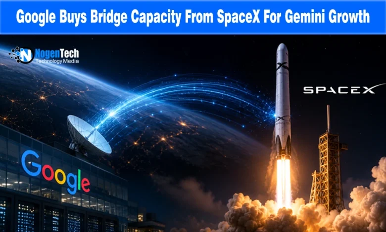 Google buys bridge capacity from SpaceX for Gemini growth featured banner for NogenTech.