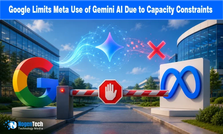 Google Limits Meta Use of Gemini AI Due to Capacity Constraints news banner for NogenTech.