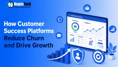 How Customer Success Platforms Reduce Churn and Drive Growth feature banner for NogenTech.