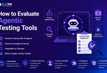 How to Evaluate Agentic Testing Tools guide infographic for NogenTech.