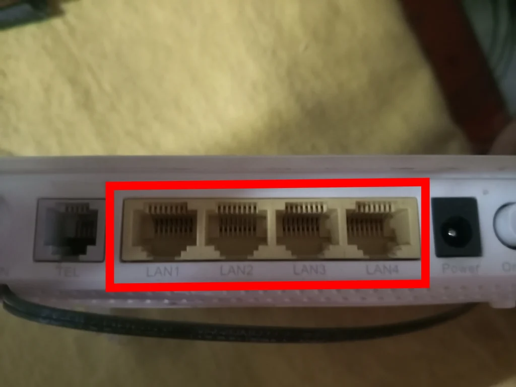 Simply connect the Ethernet cable to an available LAN port on the router.