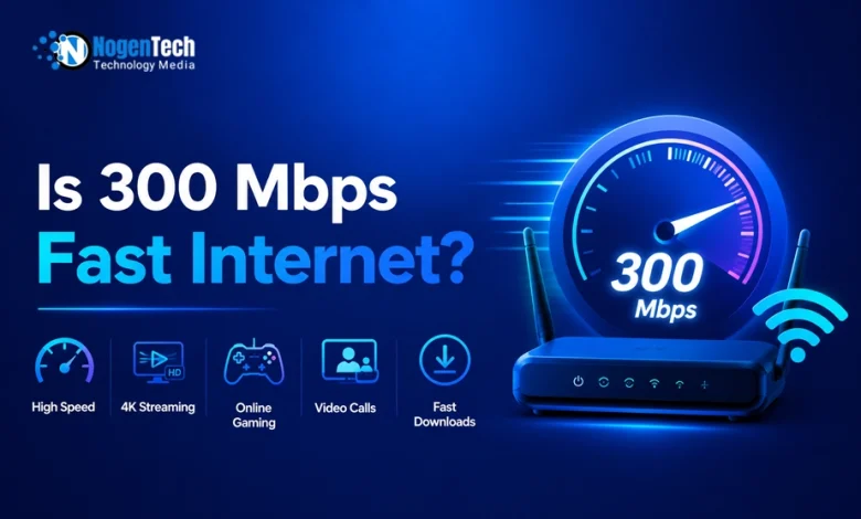 Is 300 Mbps Fast Internet guide banner for NogenTech.