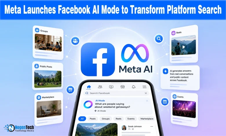 Meta Launches Facebook AI Mode to Transform Platform Search news banner for NogenTech.
