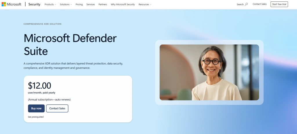 Screenshot of homepage of Microsoft Security Copilot + Defender (XDR) by NogenTech
