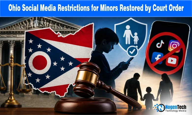 Ohio Social Media Restrictions for Minors Restored by Court Order news banner for NogenTech.