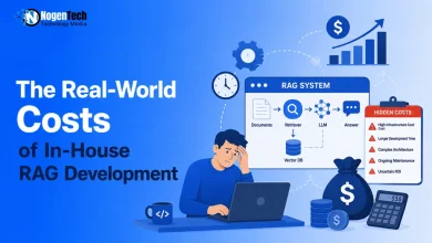 The Real-World Costs of In-House RAG Development feature banner for NogenTech.