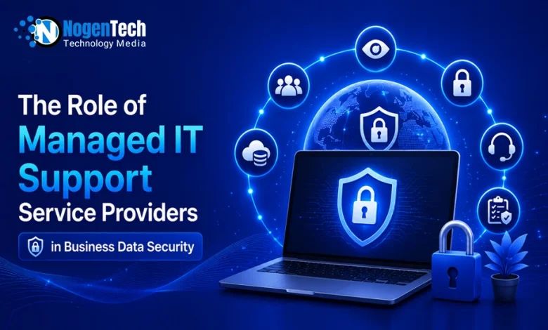 The Role of Managed IT Support Service Providers informational banner for NogenTech.