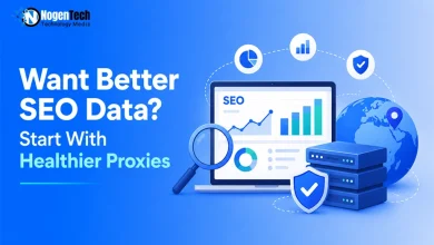 Proxy health checks for SEO scraping with analytics dashboard, proxy servers, SERP tracking metrics, and website data monitoring.