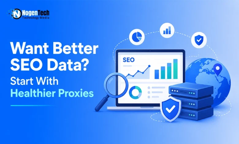 Proxy health checks for SEO scraping with analytics dashboard, proxy servers, SERP tracking metrics, and website data monitoring.