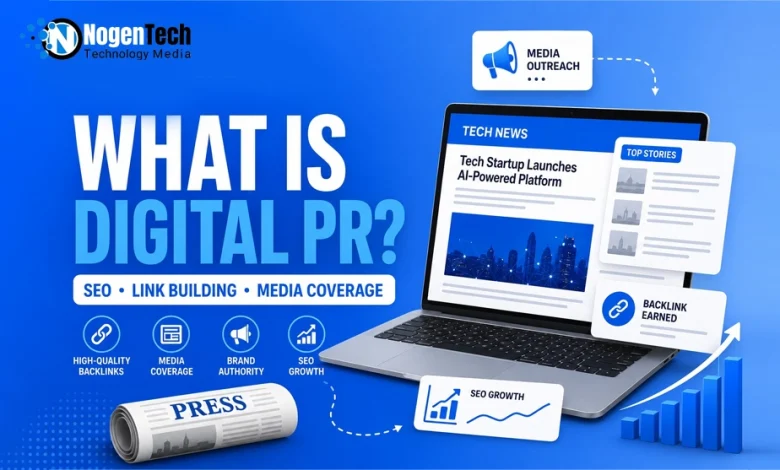 What is Digital PR featured informational banner for NogenTech.