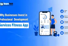 Why Businesses Invest in Professional Development Services Fitness App guide banner for NogenTech.