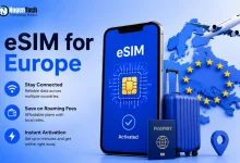 eSIM for Europe travel connectivity guide banner for NogenTech.