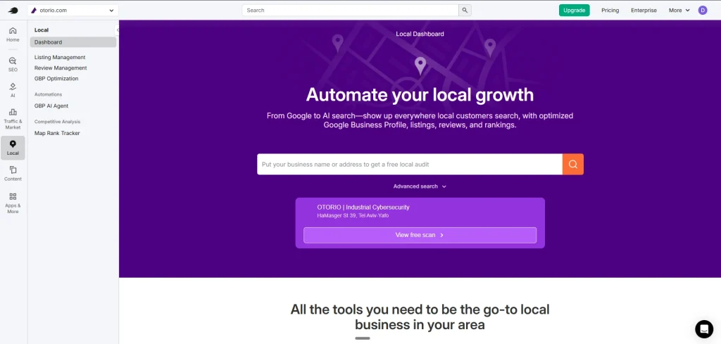 Screenshot of Semrush Local