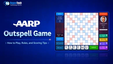 AARP Outspell Game guide feature banner for NogenTech.