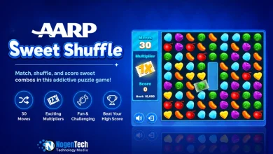 AARP Sweet Shuffle game banner for NogenTech.
