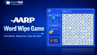 AARP Word Wipe Game banner for NogenTech.