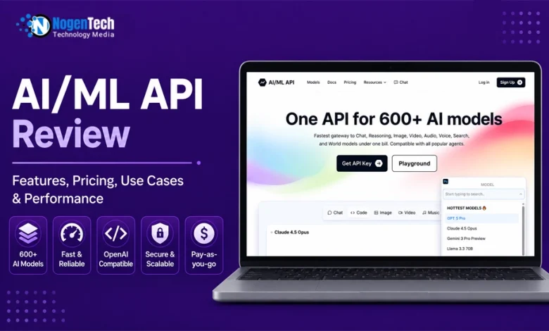 AI/ML API review highlighting features, pricing, performance, OpenAI compatibility, and access to 600+ AI models.