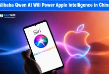 Apple Intelligence and Alibaba Qwen AI partnership banner for NogenTech.