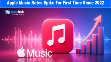 Infographic showing the Apple Music price hike with a rising growth chart.