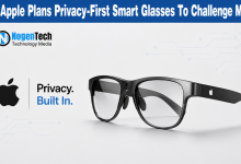 Apple privacy-first smart glasses news banner for NogenTech.