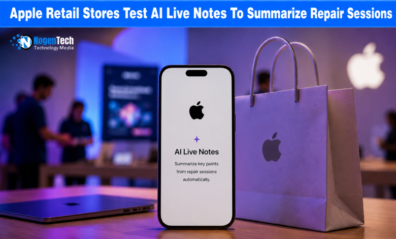 Apple Testing AI-Powered Live Notes Feature at Genius Bar news banner for NogenTech.