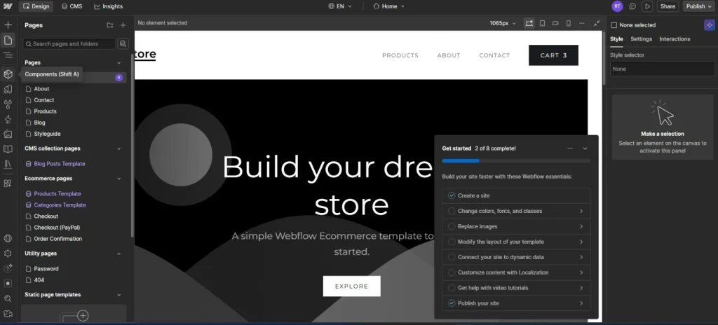 Right-click on Components.