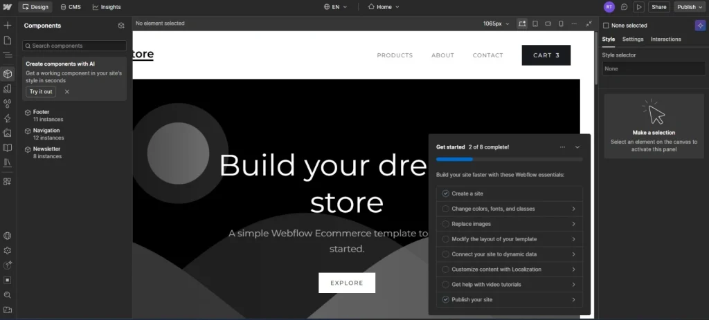 Choose Create Component.