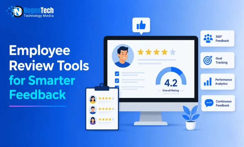Employee Review Tools for Smarter Feedback guide banner for NogenTech.